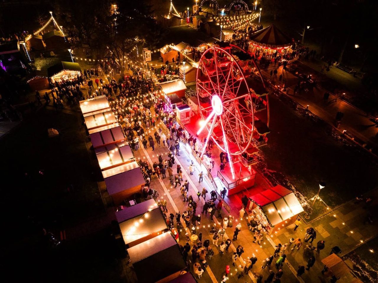 Ferris wheel and carousel